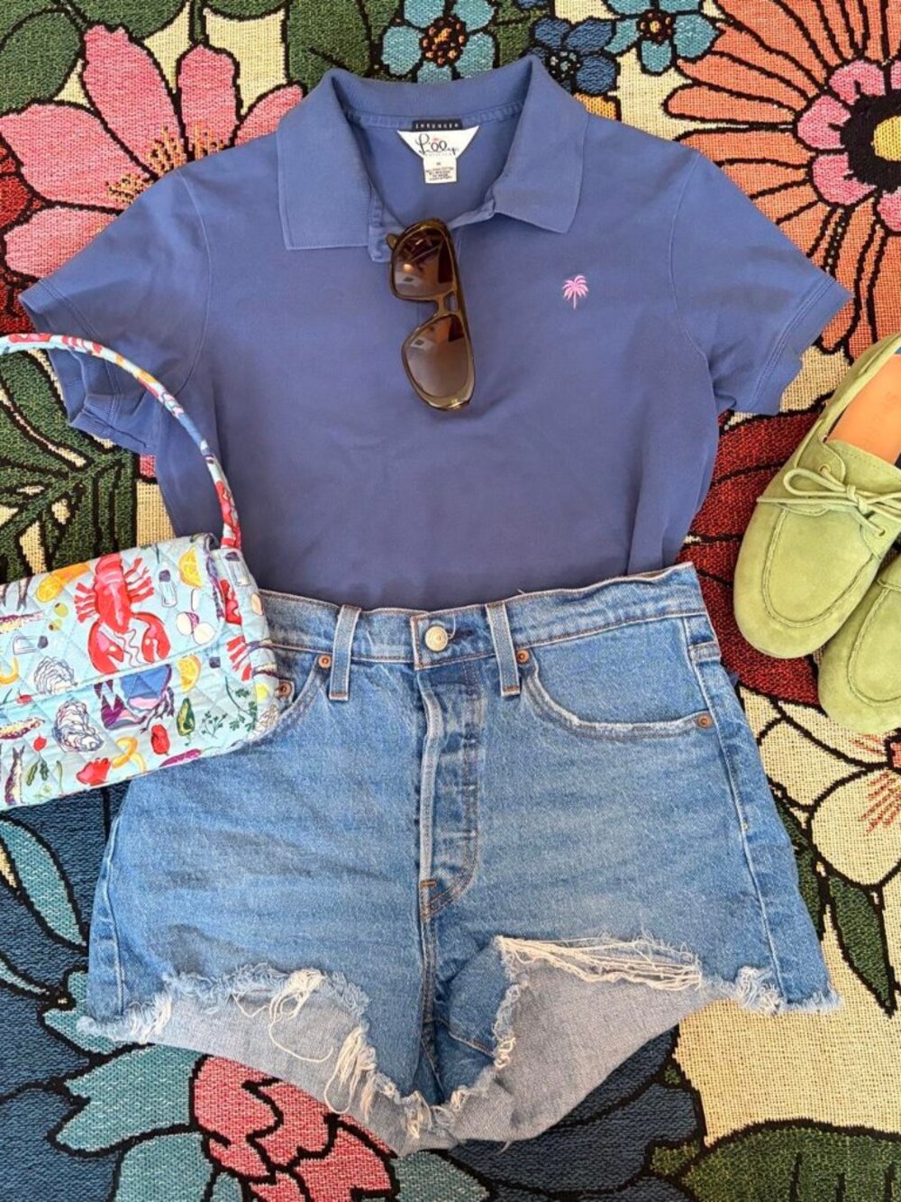 Lilly Pulitzer Periwinkle Blue Polo Shirt M